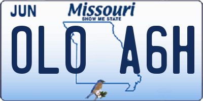 MO license plate OL0A6H
