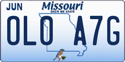 MO license plate OL0A7G