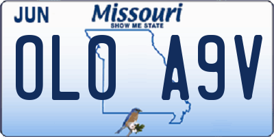 MO license plate OL0A9V