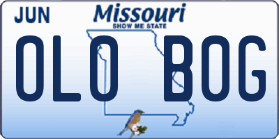 MO license plate OL0B0G