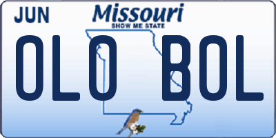 MO license plate OL0B0L