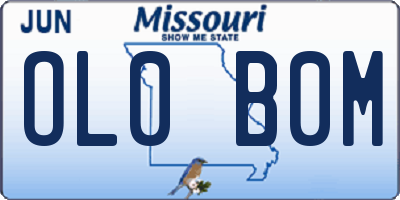 MO license plate OL0B0M
