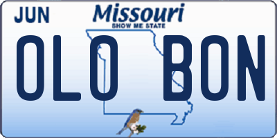 MO license plate OL0B0N
