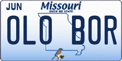 MO license plate OL0B0R