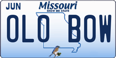 MO license plate OL0B0W