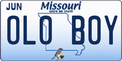MO license plate OL0B0Y