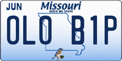 MO license plate OL0B1P