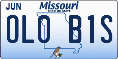 MO license plate OL0B1S