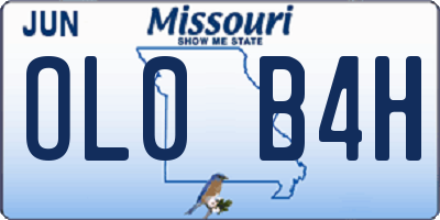 MO license plate OL0B4H