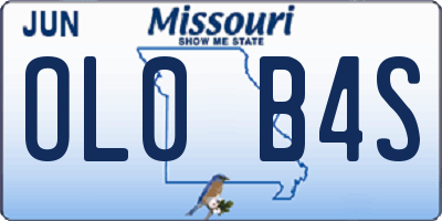 MO license plate OL0B4S