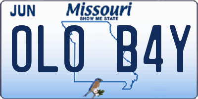MO license plate OL0B4Y