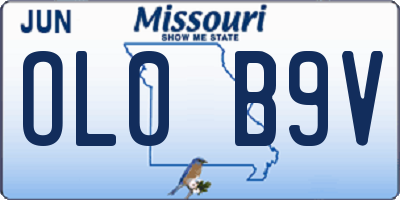 MO license plate OL0B9V