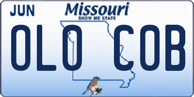 MO license plate OL0C0B