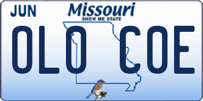 MO license plate OL0C0E