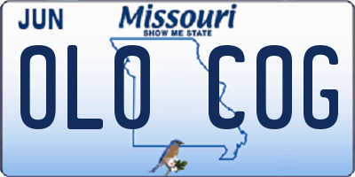 MO license plate OL0C0G