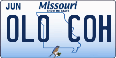 MO license plate OL0C0H