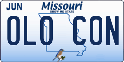 MO license plate OL0C0N