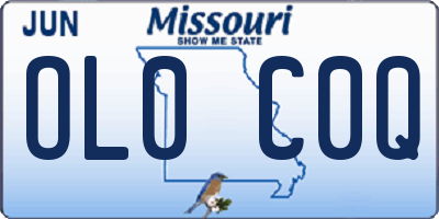 MO license plate OL0C0Q