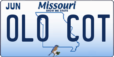 MO license plate OL0C0T