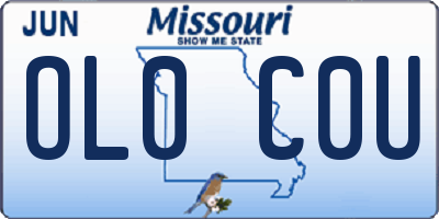 MO license plate OL0C0U
