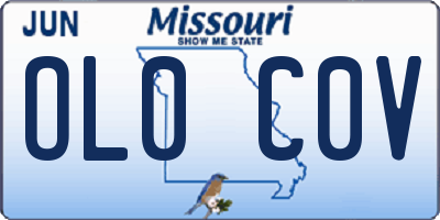 MO license plate OL0C0V