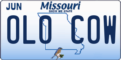 MO license plate OL0C0W
