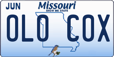 MO license plate OL0C0X