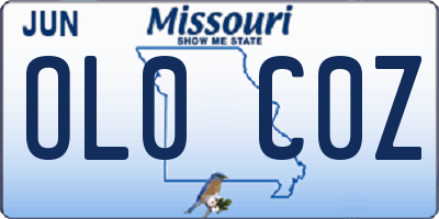 MO license plate OL0C0Z