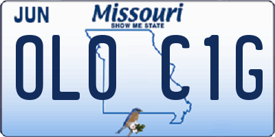 MO license plate OL0C1G