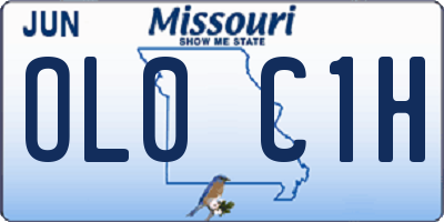 MO license plate OL0C1H