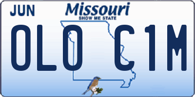 MO license plate OL0C1M