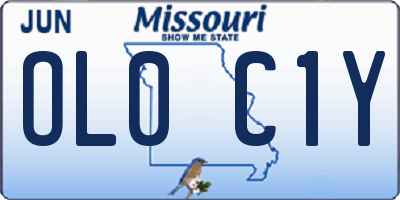 MO license plate OL0C1Y