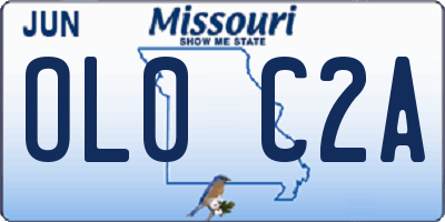 MO license plate OL0C2A