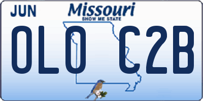 MO license plate OL0C2B