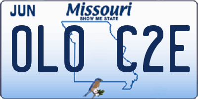 MO license plate OL0C2E