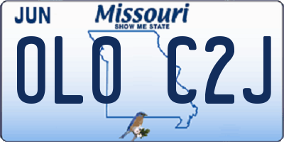 MO license plate OL0C2J