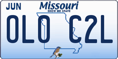 MO license plate OL0C2L