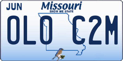 MO license plate OL0C2M