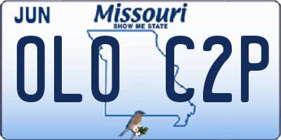 MO license plate OL0C2P