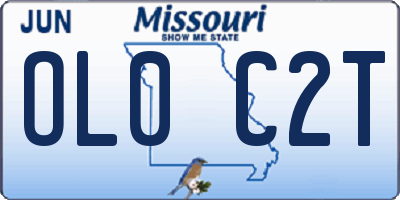 MO license plate OL0C2T