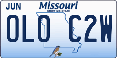 MO license plate OL0C2W