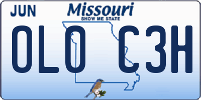 MO license plate OL0C3H
