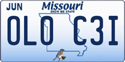 MO license plate OL0C3I
