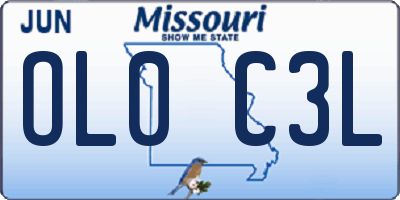 MO license plate OL0C3L