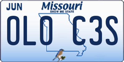 MO license plate OL0C3S