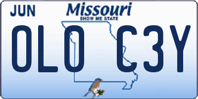 MO license plate OL0C3Y