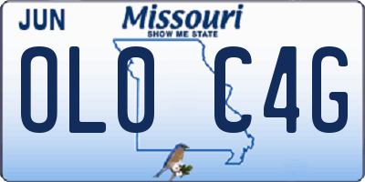 MO license plate OL0C4G