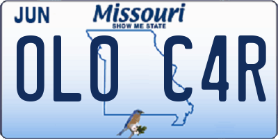 MO license plate OL0C4R