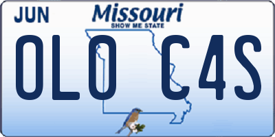 MO license plate OL0C4S