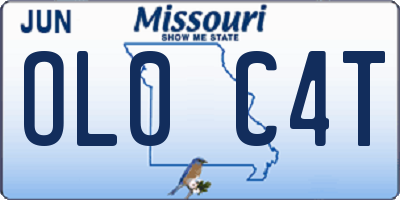 MO license plate OL0C4T